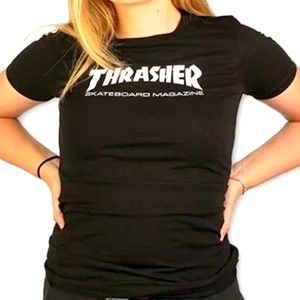 Black Thrasher Skateboard Magazine T shirt